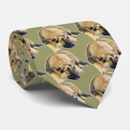 German Shepherd Dog Puppy Krawatte (Gerollt)