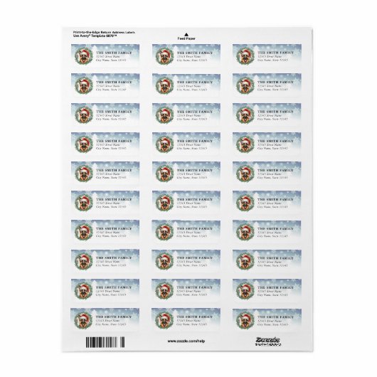 German Shepherd Dog Return Address Labels (Vorne)