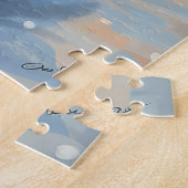 German Shepherd Dog Riding Motorrad Weihnachten Puzzle (Seite)