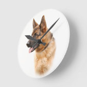 German shepherd dog runde wanduhr (Winkel)