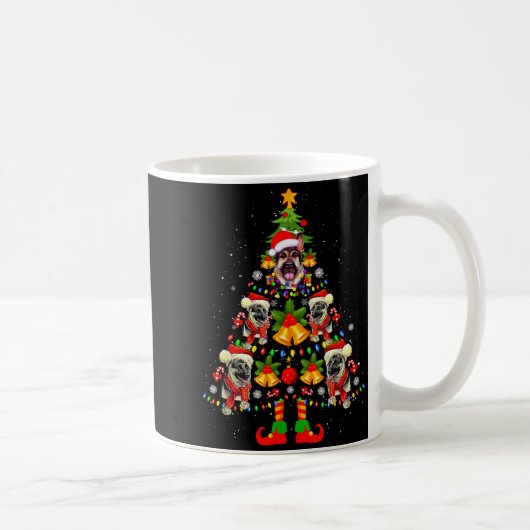German Shepherd Dog Santa Hat Christmas Tree Xmas Kaffeetasse (Rechts)
