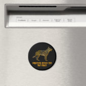 German Shepherd Dog Silhouette Fun Halloween Magnet (In Situ (Geschirrspüler))