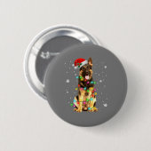 German Shepherd Dog Tree Christmas Sweater Xmas Button (Vorne & Hinten)