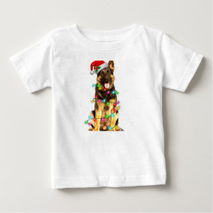 German Shepherd Dog Tree Christmas Sweater Xmas Do Baby T-shirt
