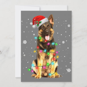 German Shepherd Dog Tree Christmas Sweater Xmas Do Einladung