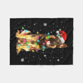 German Shepherd Dog Tree Christmas Sweater Xmas Do Fleecedecke (Vorderseite (Horizontal))