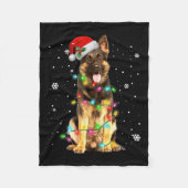 German Shepherd Dog Tree Christmas Sweater Xmas Do Fleecedecke (Vorderseite)
