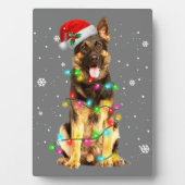 German Shepherd Dog Tree Christmas Sweater Xmas Do Fotoplatte (Vorderseite)