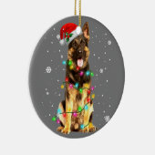 German Shepherd Dog Tree Christmas Sweater Xmas Do Keramik Ornament (Rechts)