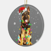 German Shepherd Dog Tree Christmas Sweater Xmas Do Keramik Ornament (Links)