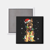 German Shepherd Dog Tree Christmas Sweater Xmas Do Magnet (Vorderseite/Rückseite)