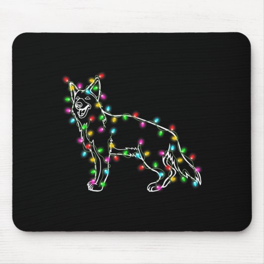 German Shepherd Dog Tree Christmas Sweater Xmas Do Mousepad (Vorne)