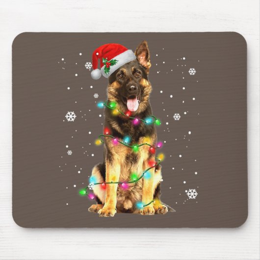 German Shepherd Dog Tree Christmas Sweater Xmas Do Mousepad (Vorne)
