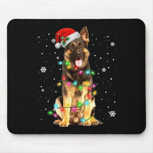 German Shepherd Dog Tree Christmas Sweater Xmas Do Mousepad (Vorne)