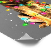 German Shepherd Dog Tree Christmas Sweater Xmas Do Poster (Ecke)