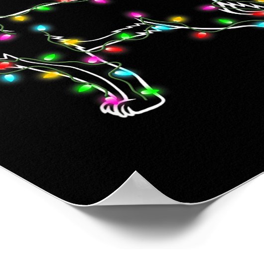 German Shepherd Dog Tree Christmas Sweater Xmas Do Poster (Ecke)