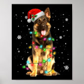 German Shepherd Dog Tree Christmas Sweater Xmas Do Poster (Vorne)