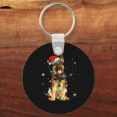 German Shepherd Dog Tree Christmas Sweater Xmas Do Schlüsselanhänger (Vorderseite)