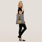 German Shepherd Dog Tree Christmas Sweater Xmas Do Tasche (Am Model)