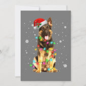German Shepherd Dog Tree Christmas Sweater Xmas Einladung (Vorderseite)