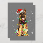 German Shepherd Dog Tree Christmas Sweater Xmas Einladung (Vorne/Hinten)
