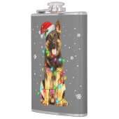 German Shepherd Dog Tree Christmas Sweater Xmas Flachmann (Links)