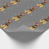 German Shepherd Dog Tree Christmas Sweater Xmas Geschenkpapier (Ecke)