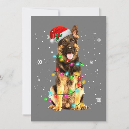 German Shepherd Dog Tree Christmas Sweater Xmas In Einladung (Vorderseite)