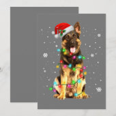 German Shepherd Dog Tree Christmas Sweater Xmas In Einladung (Vorne/Hinten)