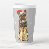 German Shepherd Dog Tree Christmas Sweater Xmas Milchtasse (Vorderseite)