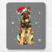 German Shepherd Dog Tree Christmas Sweater Xmas Mousepad (Vorne)