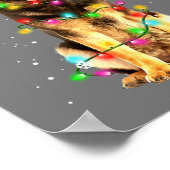 German Shepherd Dog Tree Christmas Sweater Xmas Poster (Ecke)