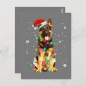 German Shepherd Dog Tree Christmas Sweater Xmas Postkarte (Vorne/Hinten)