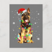 German Shepherd Dog Tree Christmas Sweater Xmas Postkarte (Vorderseite)