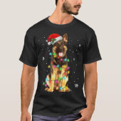 German Shepherd Dog Tree Christmas Sweater Xmas T-Shirt (Vorderseite)