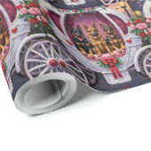 German Shepherd Dog Valentine's Day  Geschenkpapier (Rolleneckpunkt)