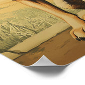 German Shepherd Dog Vintage Art Poster (Ecke)