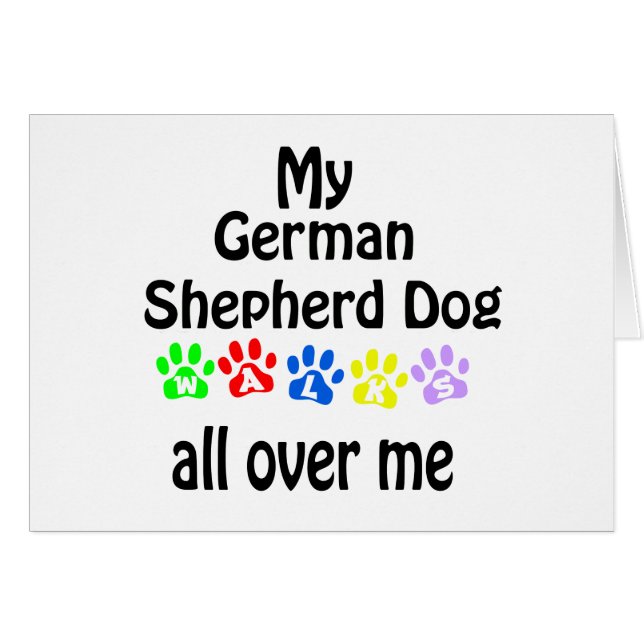 German Shepherd Dog Walks Design (Vorderseite (Horizontal))