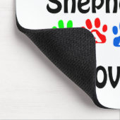 German Shepherd Dog Walks Design Mousepad (Ecke)