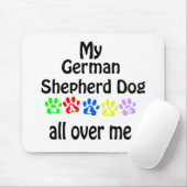 German Shepherd Dog Walks Design Mousepad (Mit Mouse)