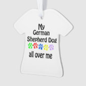 German Shepherd Dog Walks Design Ornament (Vorderseite)