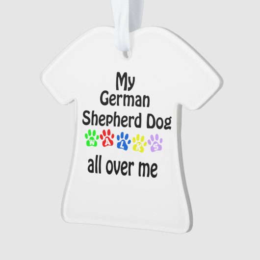German Shepherd Dog Walks Design Ornament (Vorderseite)