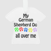 German Shepherd Dog Walks Design Ornament (Rückseite)