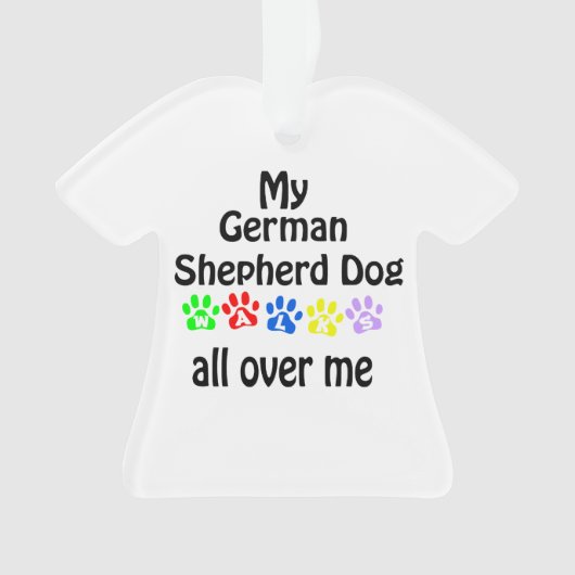 German Shepherd Dog Walks Design Ornament (Vorderseite)