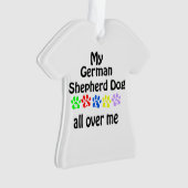 German Shepherd Dog Walks Design Ornament (Vorderseite)