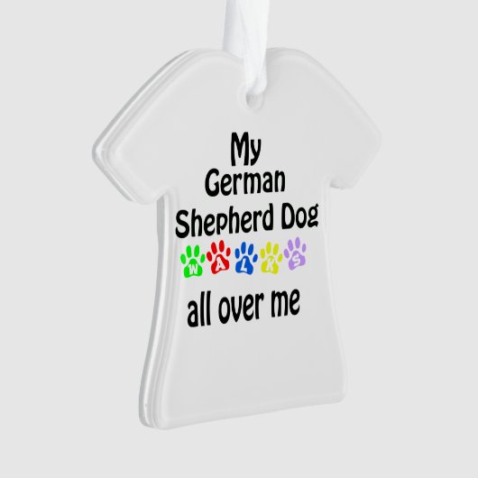 German Shepherd Dog Walks Design Ornament (Vorderseite)