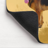 German Shepherd Dog Watercolor Portrait Mousepad (Ecke)