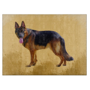 German Shepherd Dog Watercolor Portrait Schneidebrett