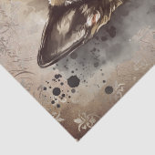 German Shepherd Dog Watercolor Seidenpapier (Detail)