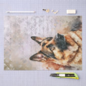 German Shepherd Dog Watercolor Seidenpapier (Handwerk)